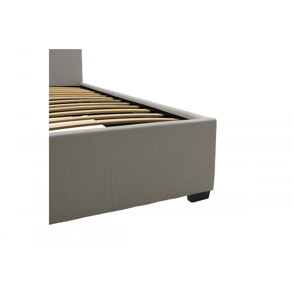 Κρεβάτι ''NΟRSE'' με αποθηκευτικό χώρο διπλό από ύφασμα σε χρώμα γκρι για στρώμα 160x200