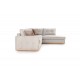 Γωνιακός καναπές "BOSTON" με αριστερή γωνία από ύφασμα σε κρεμ-μόκα χρώμα 280x225x90