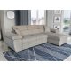 Γωνιακός καναπές-κρεβάτι "COMY" αναστρέψιμος από ύφασμα σε μπεζ χρώμα 286x160x75-90