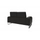 Καναπές διθέσιος "SHEA" από τεχνόδερμα σε χρώμα μαύρο 158x80x87