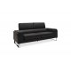 Καναπές τριθέσιος "SHEA" από τεχνόδερμα σε μαύρο χρώμα 198x80x87
