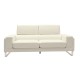 Καναπές τριθέσιος "SHEA" από τεχνόδερμα σε ιβουάρ χρώμα 198x80x87