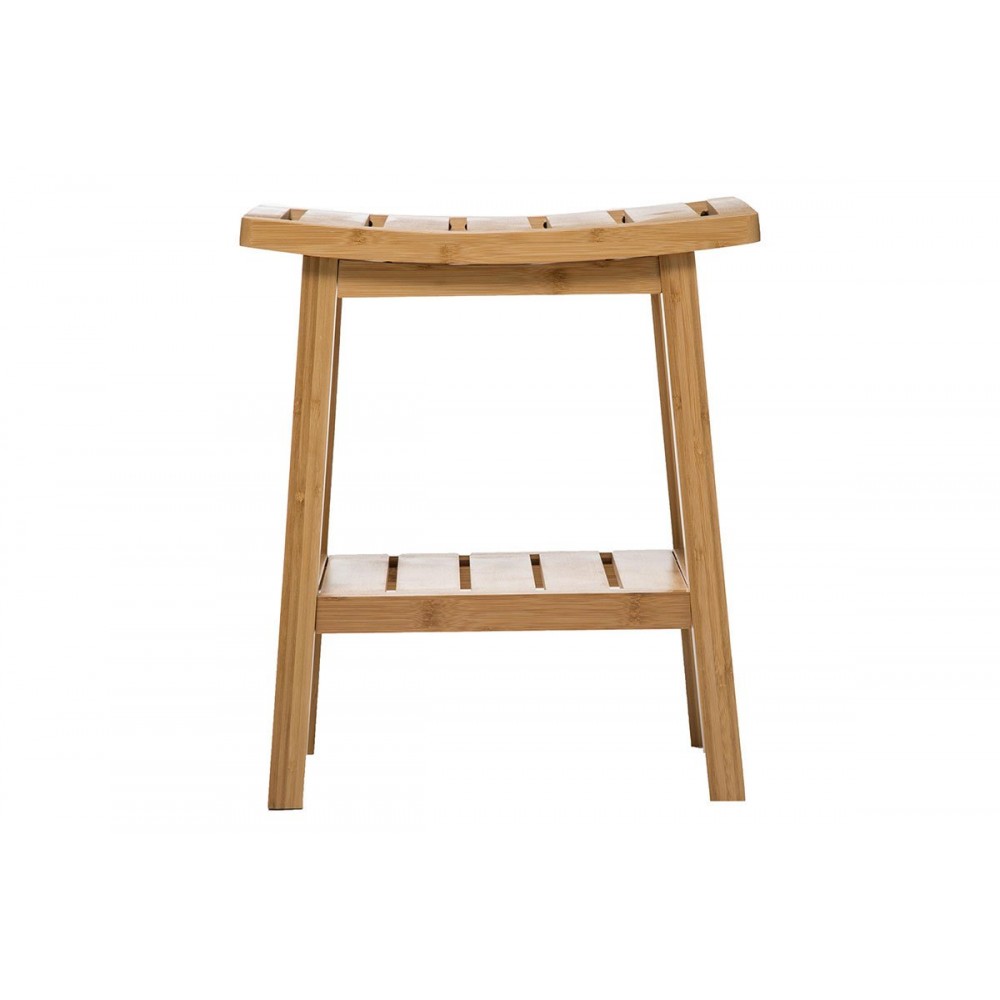 Σκαμπό "DAEL" από μπαμπού σε φυσικό χρώμα 39.5x25x46