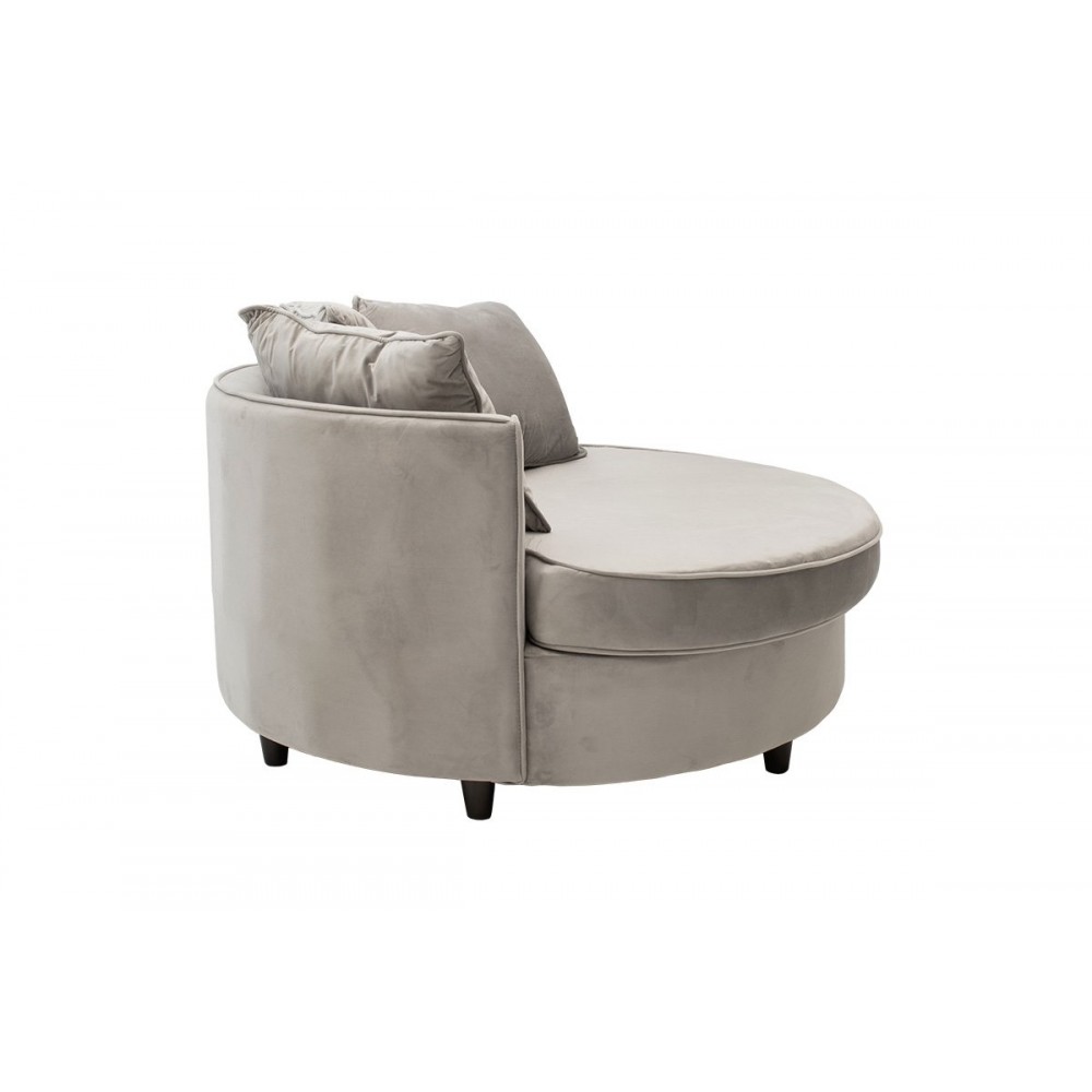 Πολυθρόνα "OPHELIA" από βελούδο σε γκρι χρώμα 123x120x85