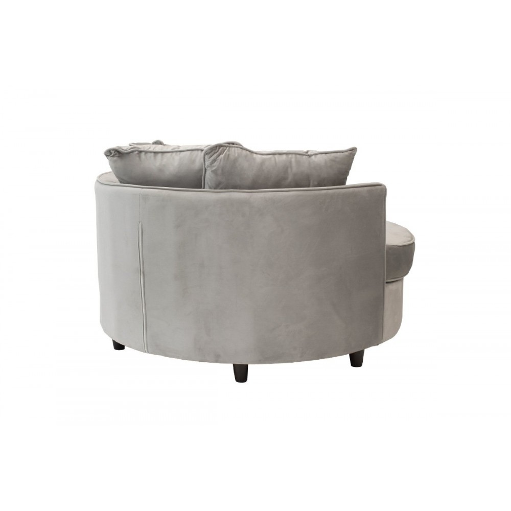 Πολυθρόνα "OPHELIA" από βελούδο σε γκρι χρώμα 123x120x85