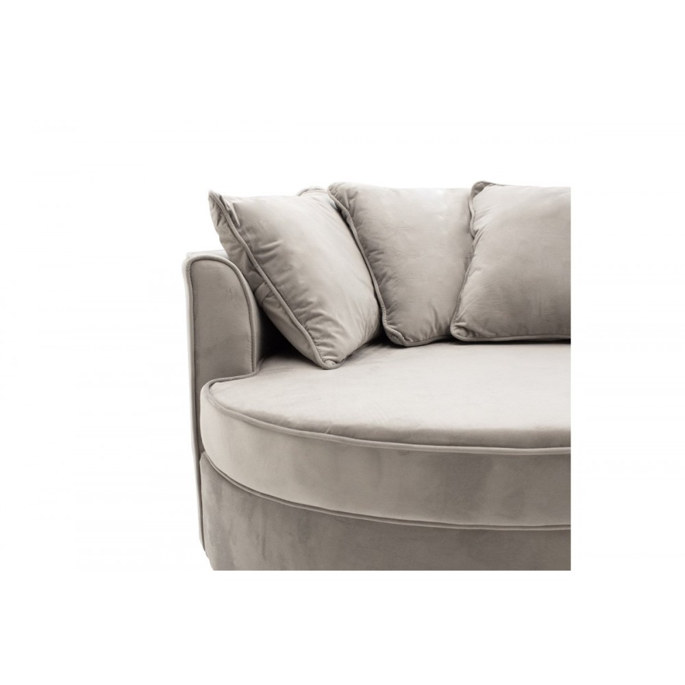 Πολυθρόνα "OPHELIA" από βελούδο σε γκρι χρώμα 123x120x85