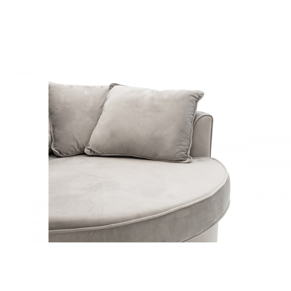 Πολυθρόνα "OPHELIA" από βελούδο σε γκρι χρώμα 123x120x85