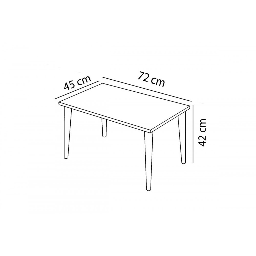Τραπέζι σαλονιού "ZAHAR" σε sonoma-καφέ χρώμα 72x45x42