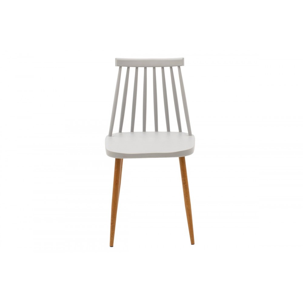 Καρέκλα "AURORA" από PP σε γκρι/φυσικό χρώμα 42x45x79.5