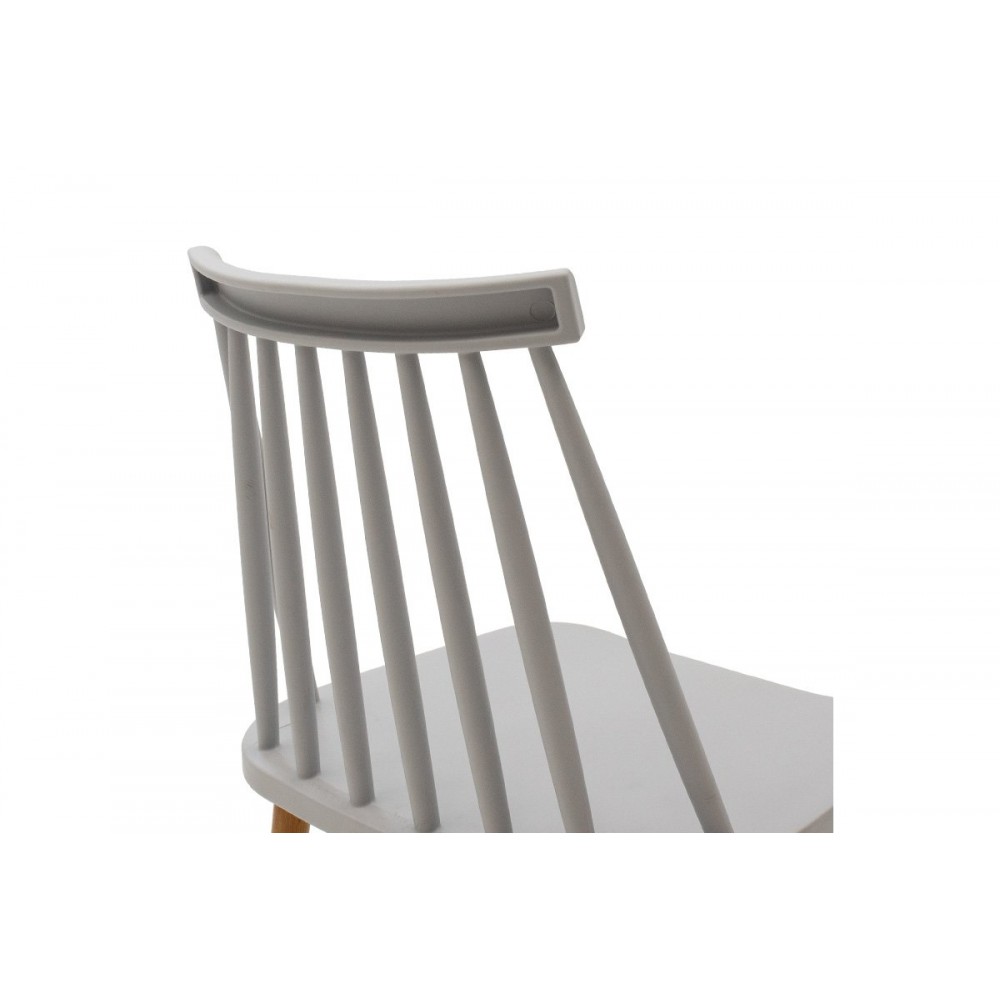 Καρέκλα "AURORA" από PP σε γκρι/φυσικό χρώμα 42x45x79.5