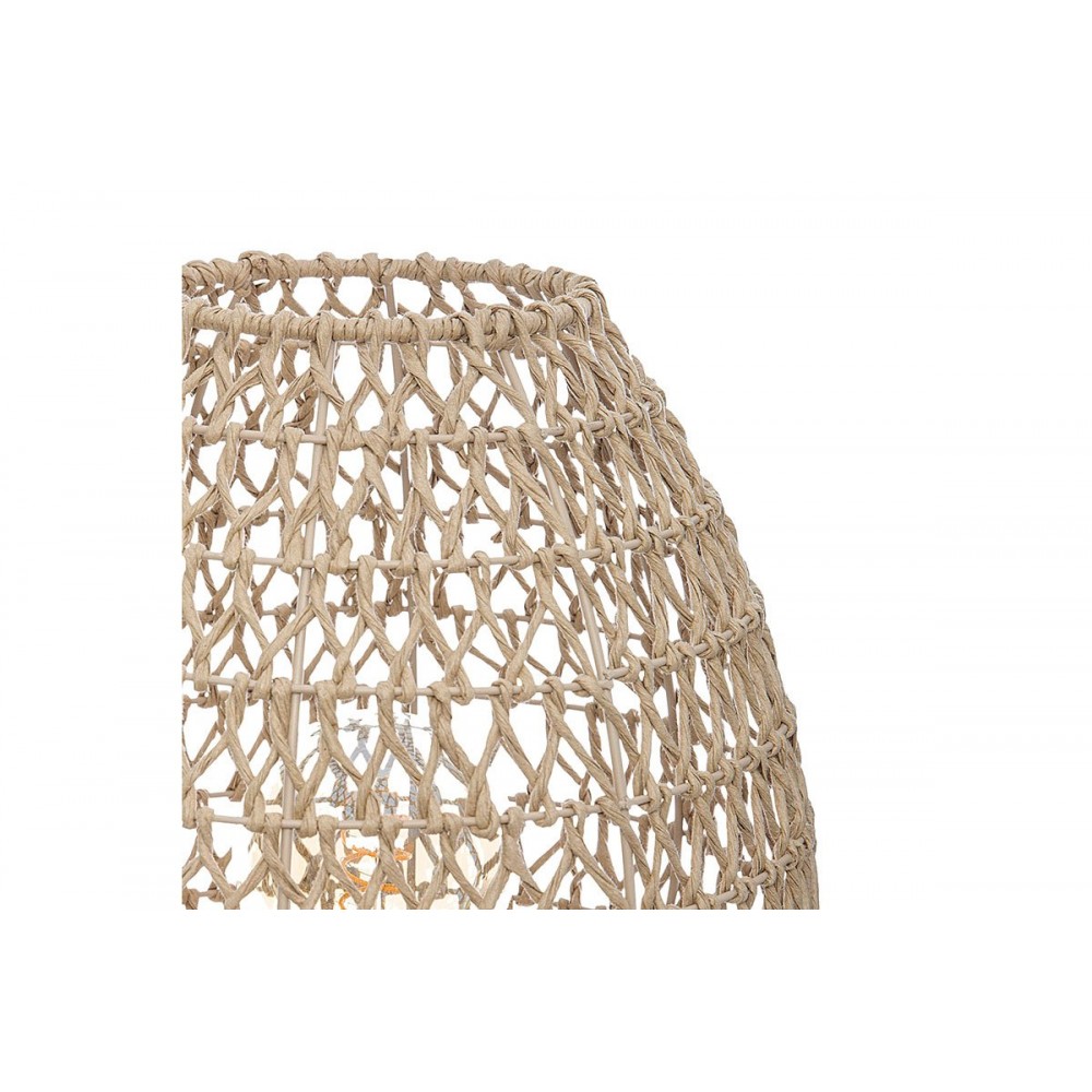 Eπιτραπέζιο φωτιστικό "ETEL" από μέταλλο σε φυσικό χρώμα Φ30x35.5 Ε27