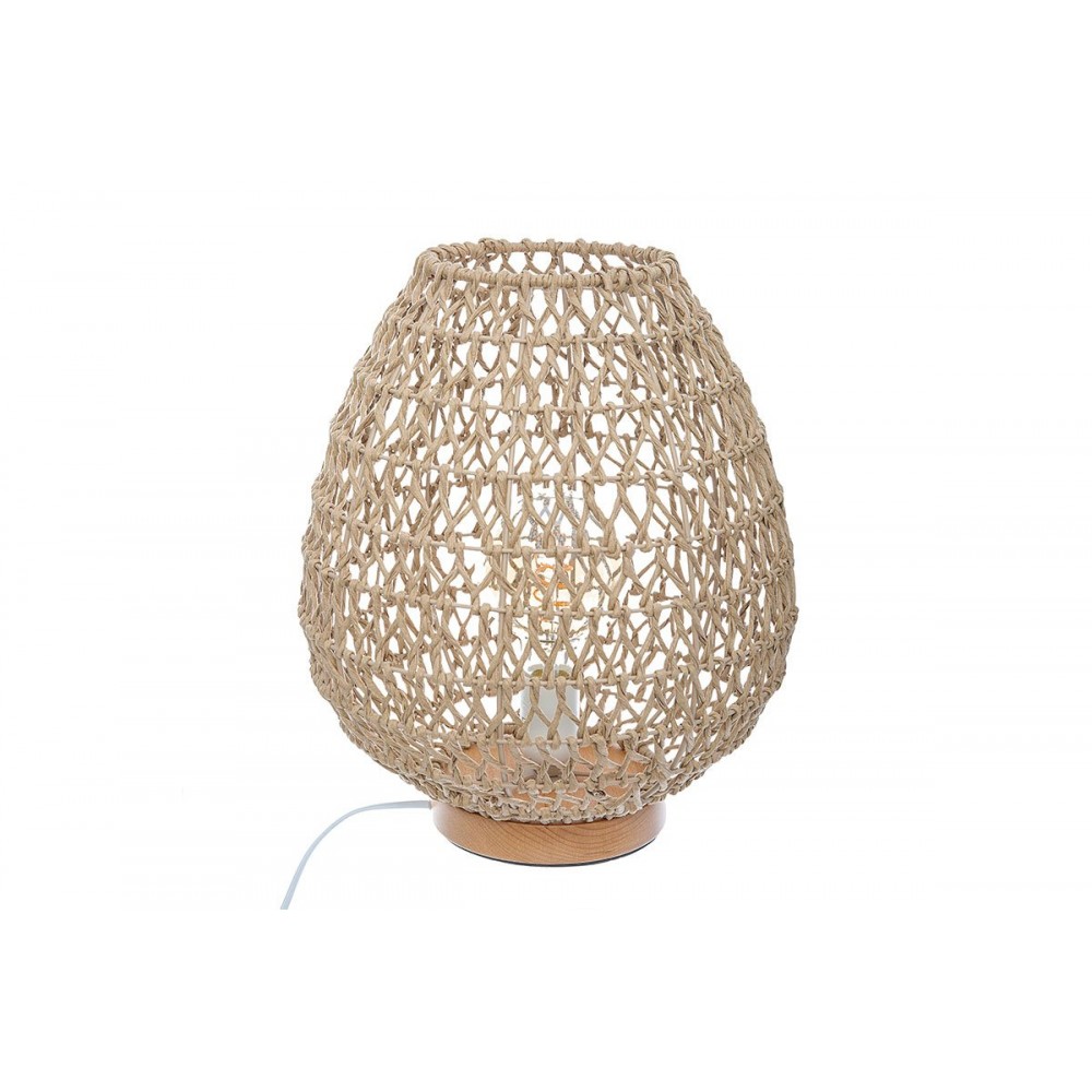 Eπιτραπέζιο φωτιστικό "ETEL" από μέταλλο σε φυσικό χρώμα Φ30x35.5 Ε27