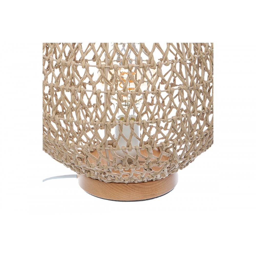 Eπιτραπέζιο φωτιστικό "ETEL" από μέταλλο σε φυσικό χρώμα Φ30x35.5 Ε27