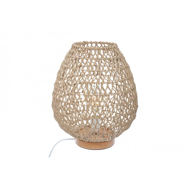 Eπιτραπέζιο φωτιστικό "ETEL" από μέταλλο σε φυσικό χρώμα Φ30x35.5 Ε27