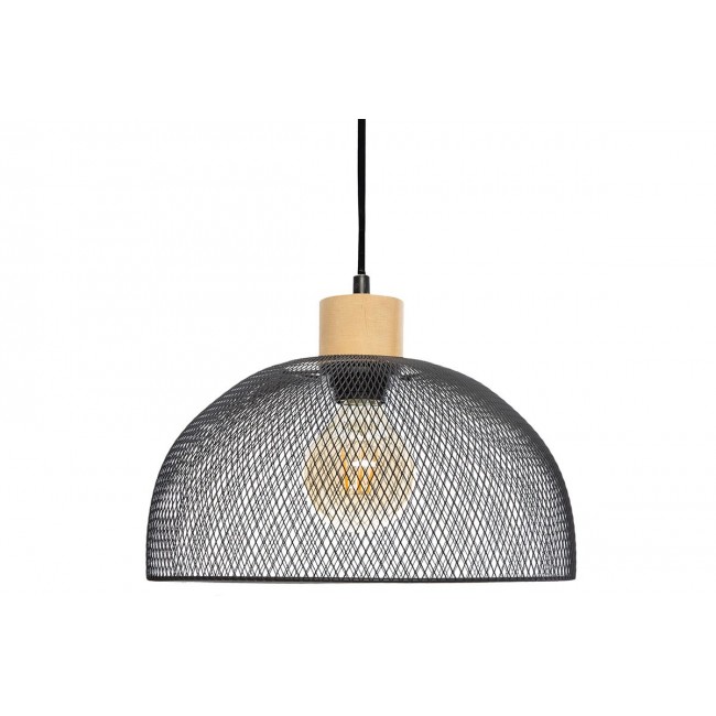 Μονόφωτο φωτιστικό "SAM" από μέταλλο σε μαύρο χρώμα Φ30x22,5