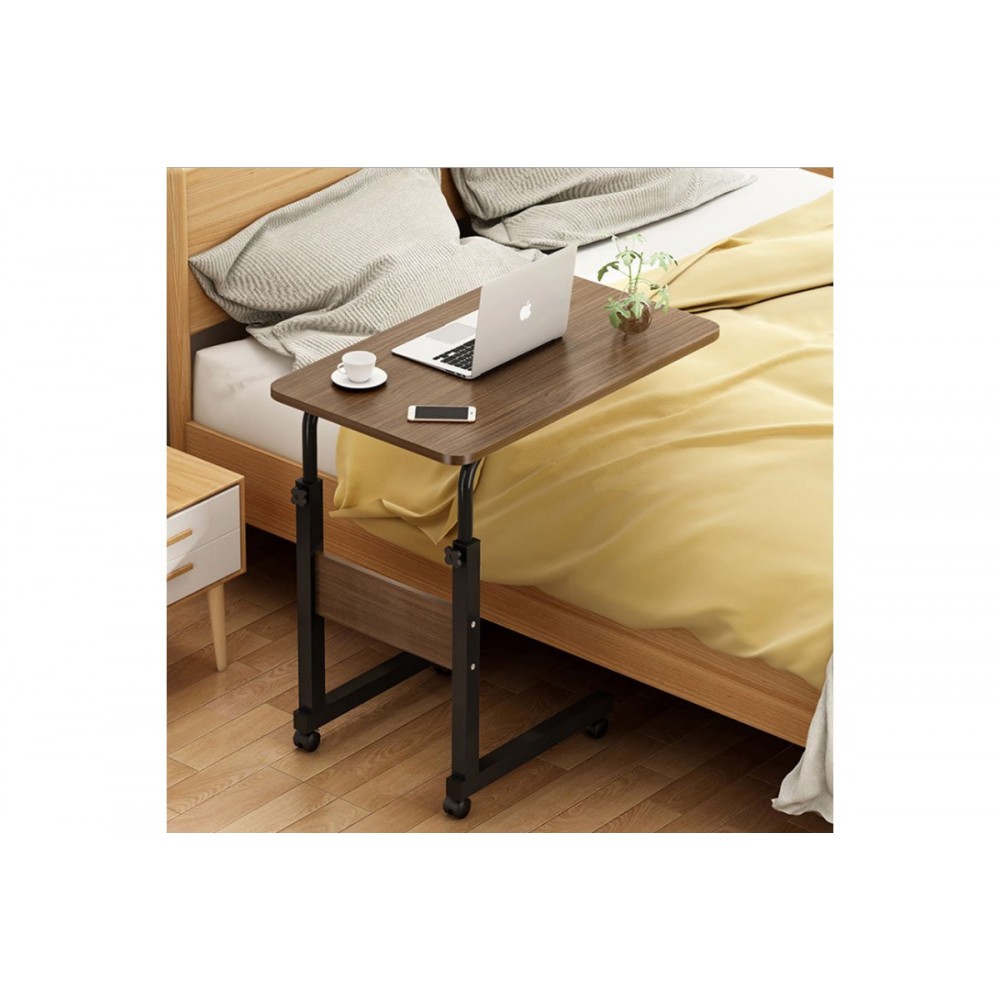 Βοηθητικό τραπέζι ''TALF'' από MDF τροχήλατο σε χρώμα μαύρο/καρυδί 60x40x85