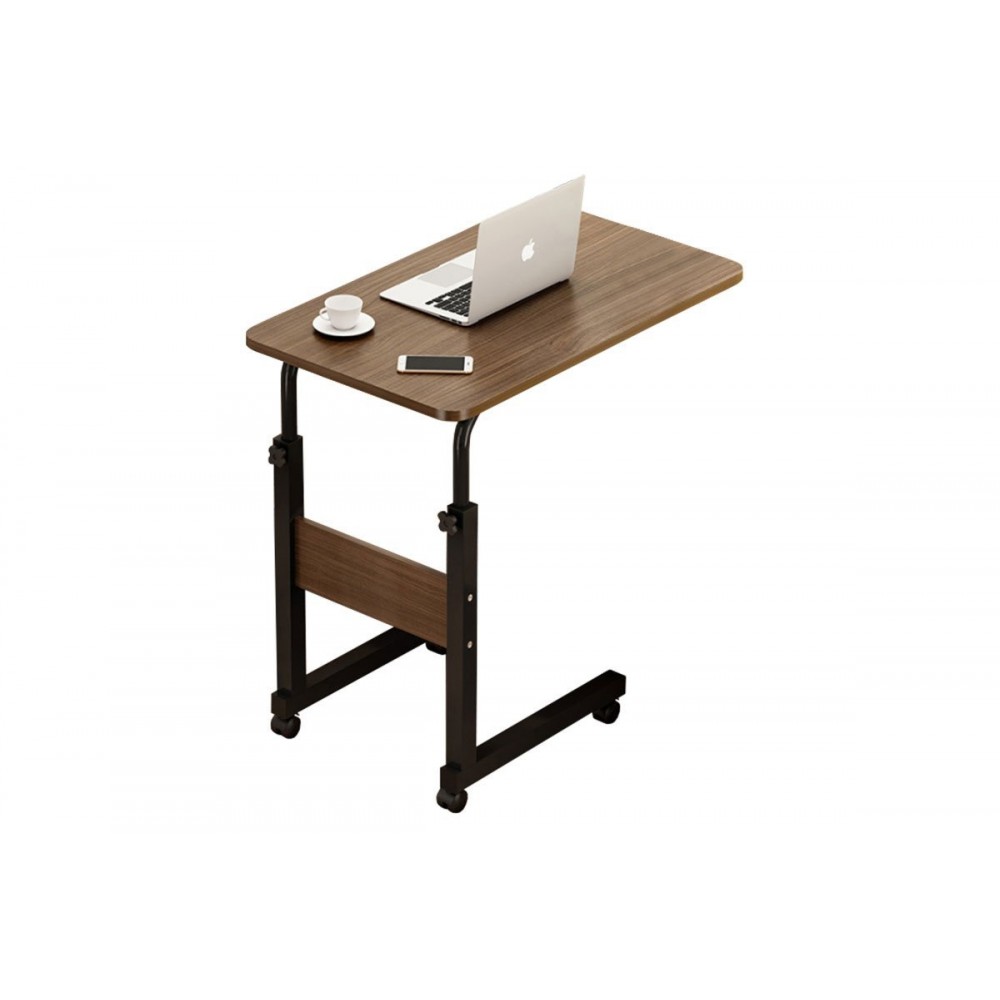 Βοηθητικό τραπέζι ''TALF'' από MDF τροχήλατο σε χρώμα μαύρο/καρυδί 60x40x85