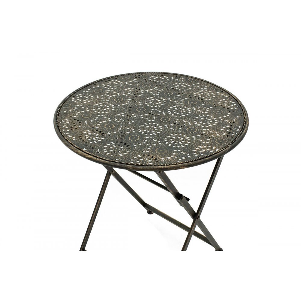 Σετ κήπου "DRILL" 3τμχ από μέταλλο σε χάλκινο αντικέ χρώμα  Φ60x94