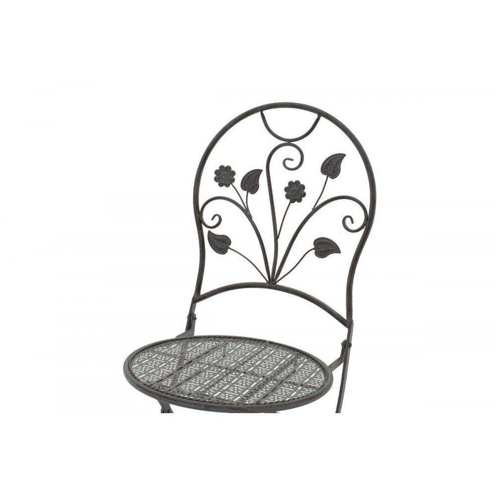 Σετ κήπου "ABRIEL" 3τμχ από μέταλλο σε ανθρακί χρώμα Φ60x71