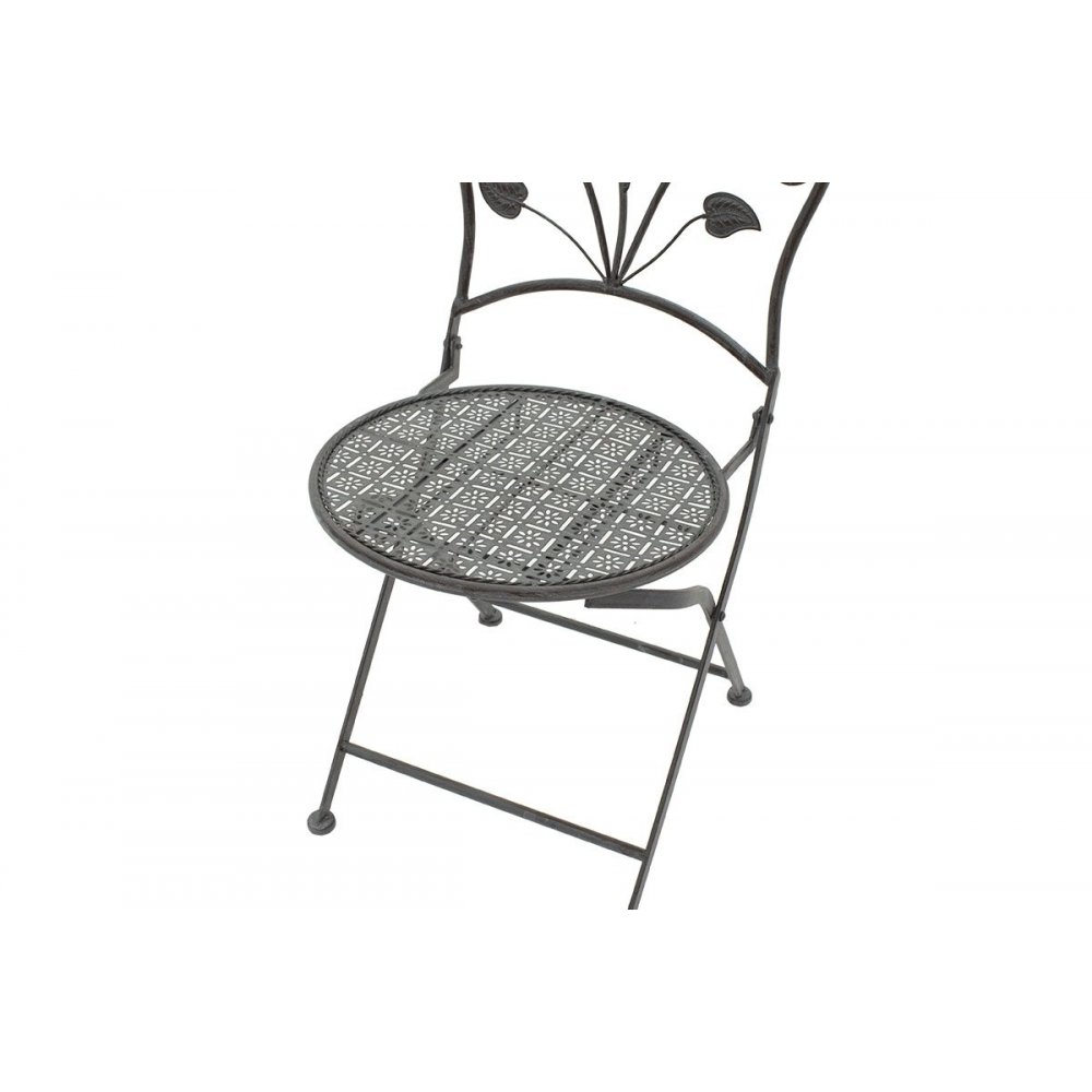 Σετ κήπου "ABRIEL" 3τμχ από μέταλλο σε ανθρακί χρώμα Φ60x71