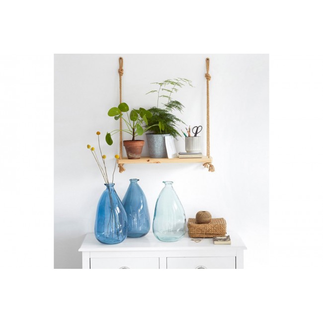 Ραφιέρα τοίχου "MALBO" σε φυσικό χρώμα 39x12x43