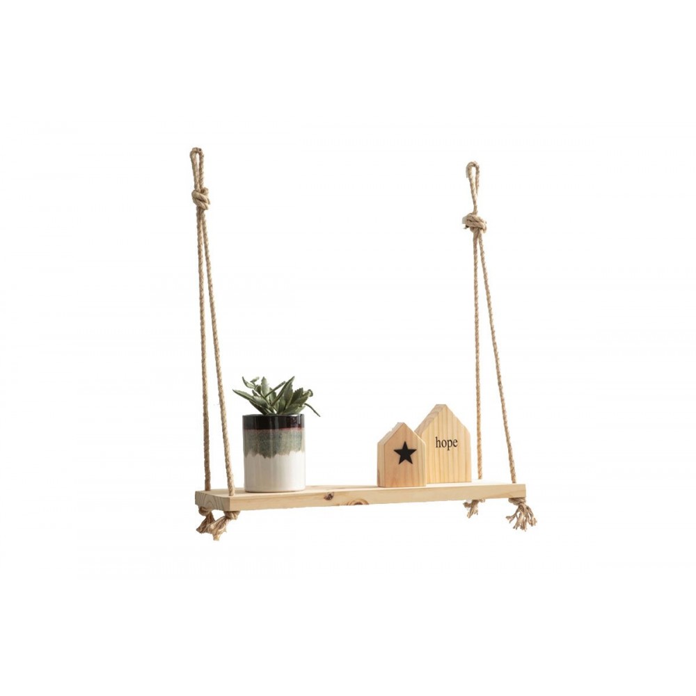 Ραφιέρα τοίχου "MALBO" σε φυσικό χρώμα 39x12x43