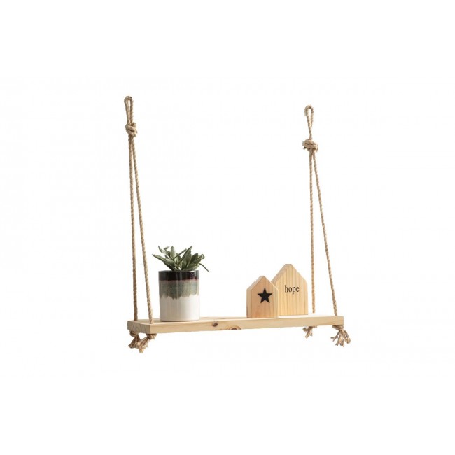 Ραφιέρα τοίχου "MALBO" σε φυσικό χρώμα 39x12x43