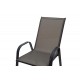 Πολυθρόνα κήπου "CALAN" από μέταλλο/textilene σε μαύρο/γκρι χρώμα 55x75x95