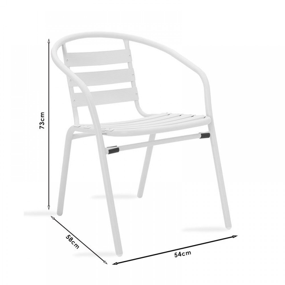 Πολυθρόνα κήπου "TADE" από μέταλλο σε χρώμα μαύρο 54x58x73