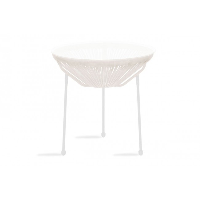 Τραπέζι "ACAPULCO" από μέταλλο/Pe σε λευκό χρώμα Φ50X50