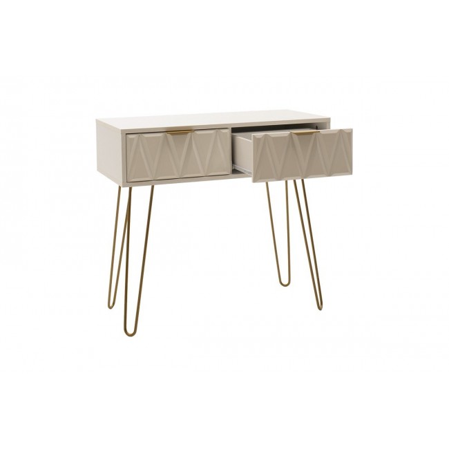 Κονσόλα ''ISLA'' σε χρώμα λευκό/painting-χρυσό 80x39x74