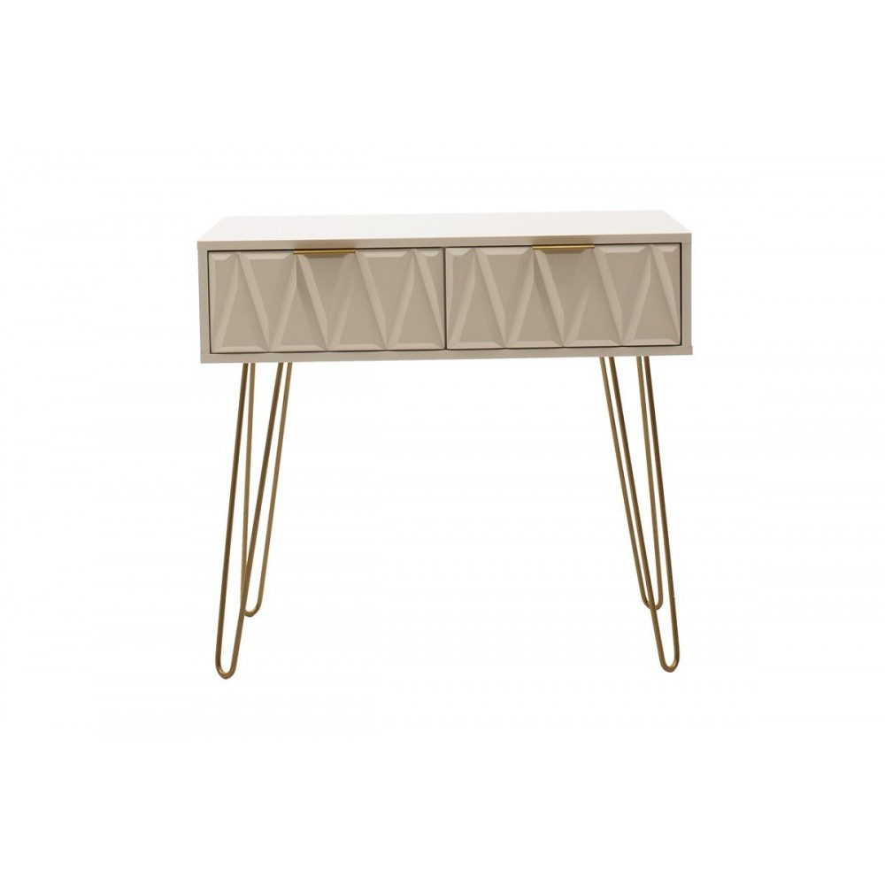 Κονσόλα ''ISLA'' σε χρώμα λευκό/painting-χρυσό 80x39x74