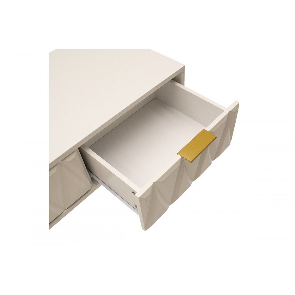 Κονσόλα ''ISLA'' σε χρώμα λευκό/painting-χρυσό 80x39x74