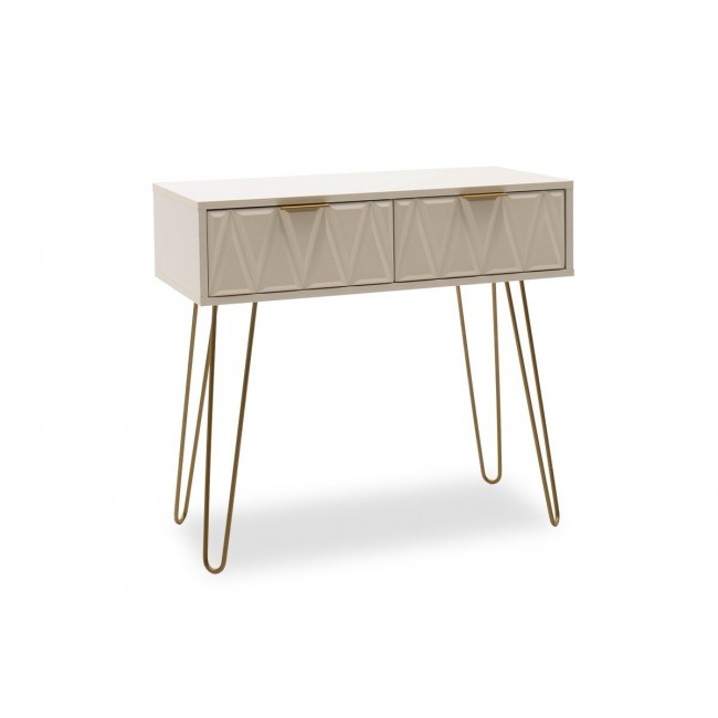Κονσόλα ''ISLA'' σε χρώμα λευκό/painting-χρυσό 80x39x74