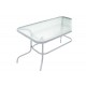 Τραπέζι κήπου "VALOR" από μέταλλο-γυαλί σε γκρι χρώμα 120x70x70