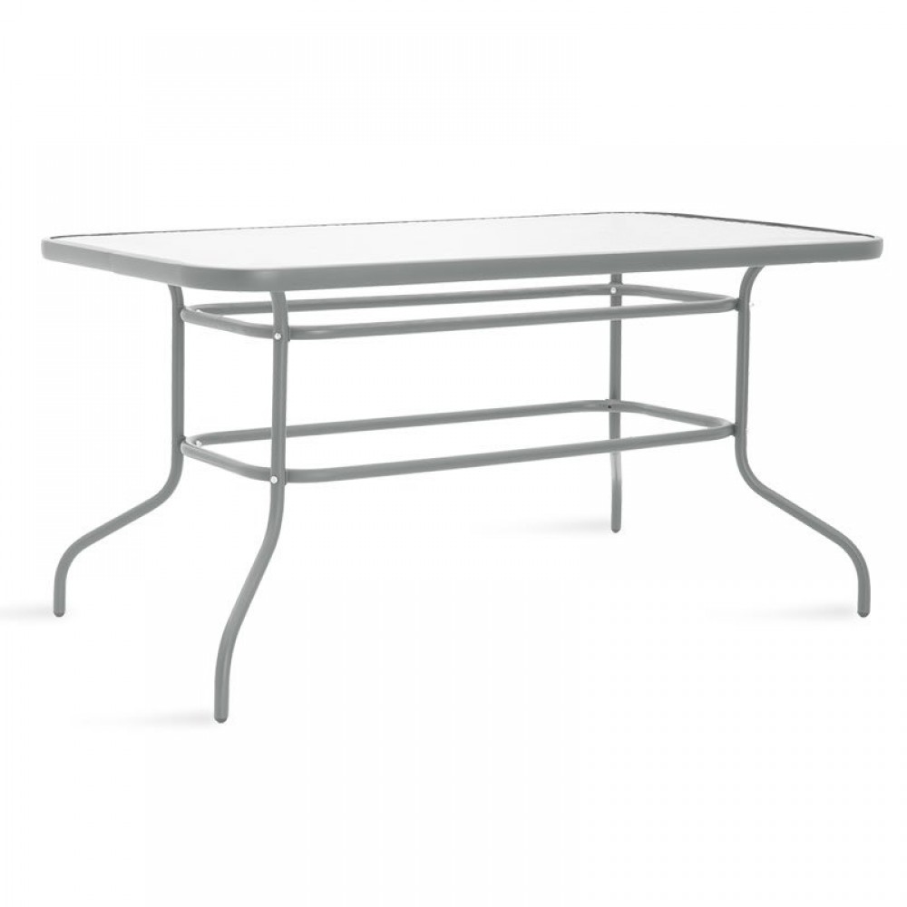 Τραπεζαρία κήπου "VALOR TADE" 5τμχ από μέταλλο/rattan σε χρώμα γκρι 140x80x70