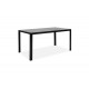 Τραπέζι κήπου "NARES" από αλουμίνιο-polywood σε μαύρο-ανθρακί χρώμα 140x80x72,5