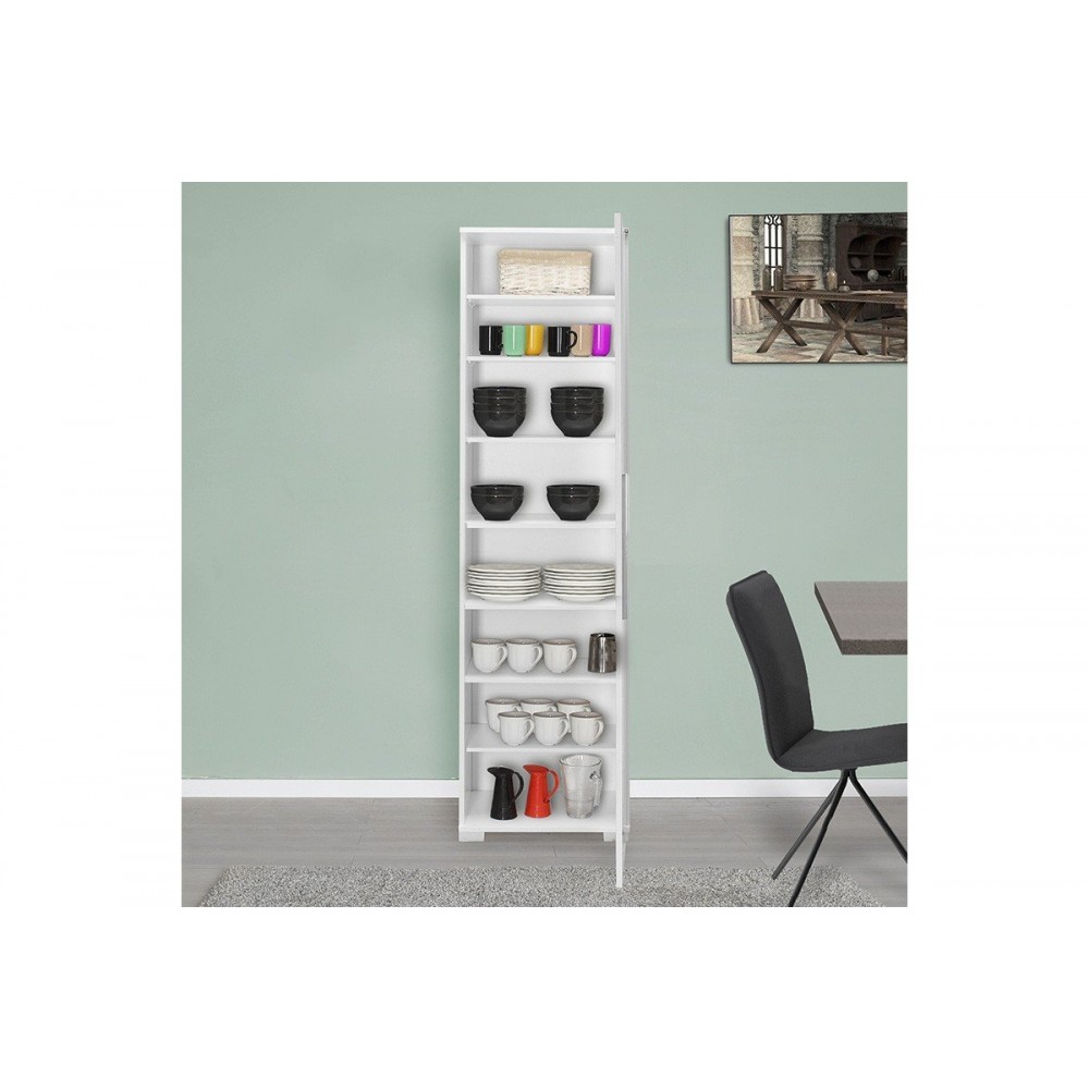 Ντουλάπι-στήλη ''DIAMOND1'' σε χρώμα λευκό gloss 50x35x187