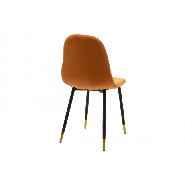 Καρέκλα "SILA" από μέταλλο/ύφασμα σε κεραμιδί/μαύρο χρώμα 44x51x88