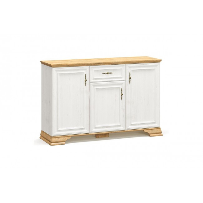 Μπουφές ''JADEN'' σε χρώμα golden oak-λευκό antique 137,5x39x88,5