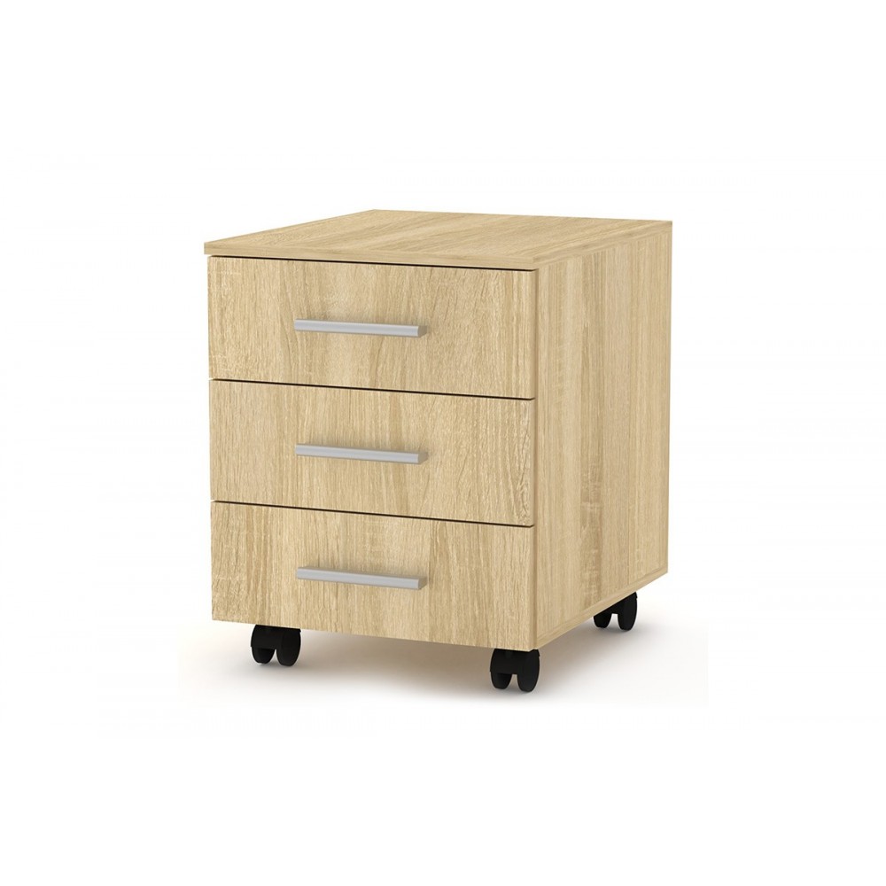 Συρταριέρα "LUKE" τροχήλατη σε sonoma χρώμα 40x48.5x53.5