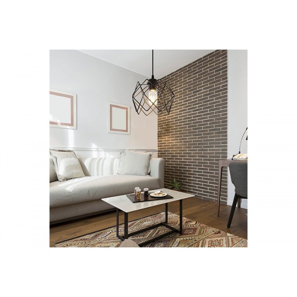 Φωτιστικό "PWL-1021" μονόφωτο από μέταλλο σε μαύρο χρώμα Ε27 Φ23.5x56