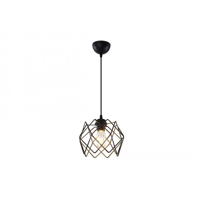 Φωτιστικό "PWL-1021" μονόφωτο από μέταλλο σε μαύρο χρώμα Ε27 Φ23.5x56