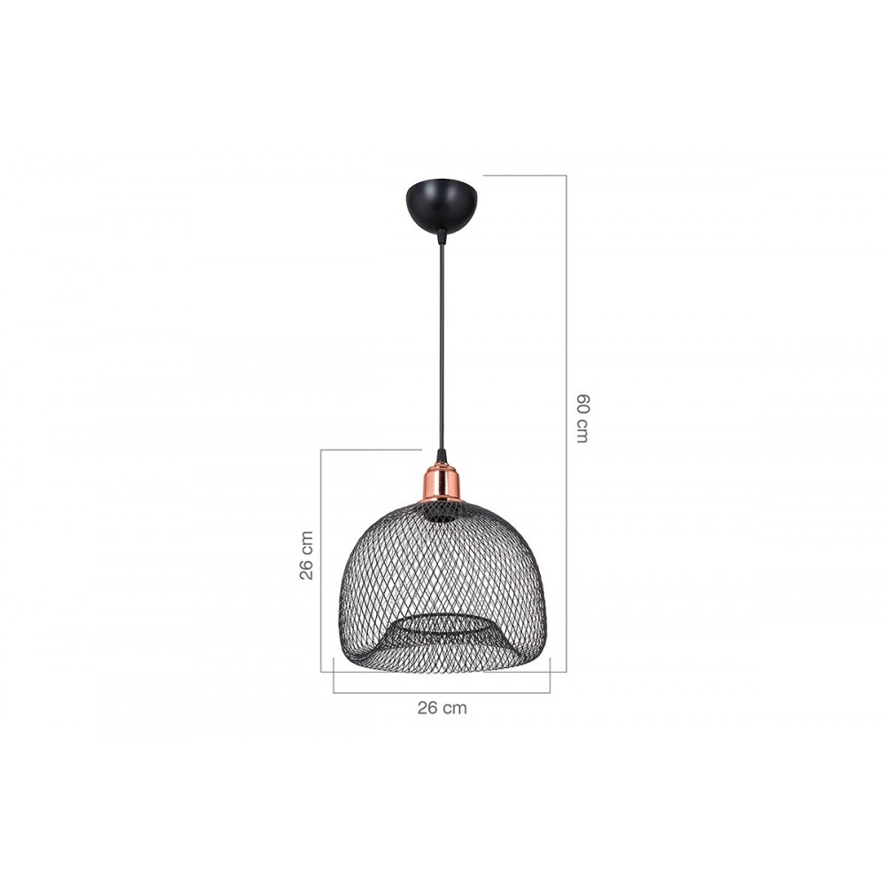 Φωτιστικό "PWL-1024" μονόφωτο από μέταλλο σε μαύρο/χρυσό χρώμα Ε27 Φ26x60