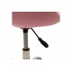 Καρέκλα γραφείου εργασίας "GASTON II" από PP/PU/μέταλλο σε ροζ/ασημί χρώμα 48x57x93