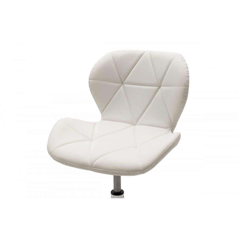 Καρέκλα γραφέιου εργασίας "FREA II" από PU/μέταλλο σε λευκό/ασημί χρώμα 47x52x95