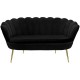 Καναπές διθέσιος "DAIMON" από βελούδο σε χρώμα μαύρο 134x70x77