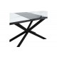Τραπέζι "PALAN" επεκτεινόμενο από MDF/μέταλλο σε μαύρο/λευκό χρώμα 160x80x75