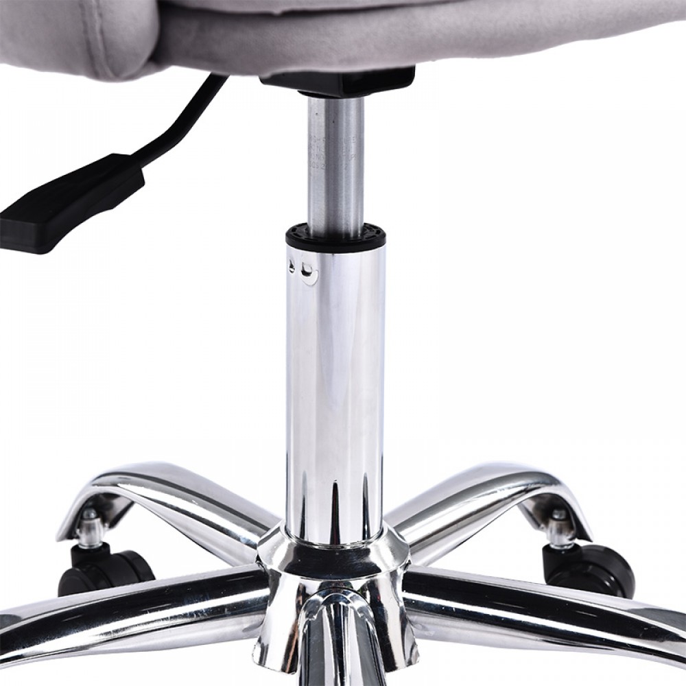 Πολυθρόνα γραφείου εργασίας "XAVER" σε χρώμα βελούδο γκρι 55x54x80/94