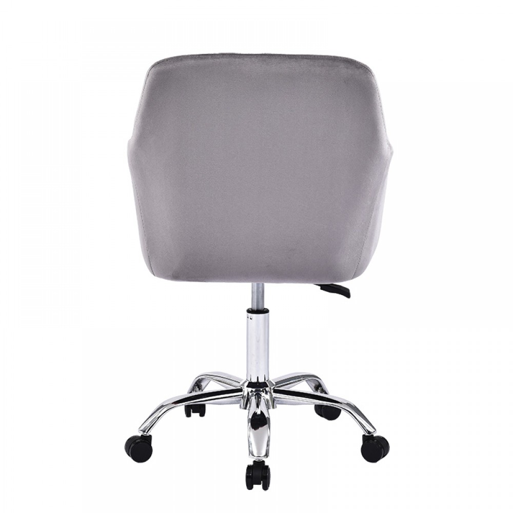 Πολυθρόνα γραφείου εργασίας "XAVER" σε χρώμα βελούδο γκρι 55x54x80/94